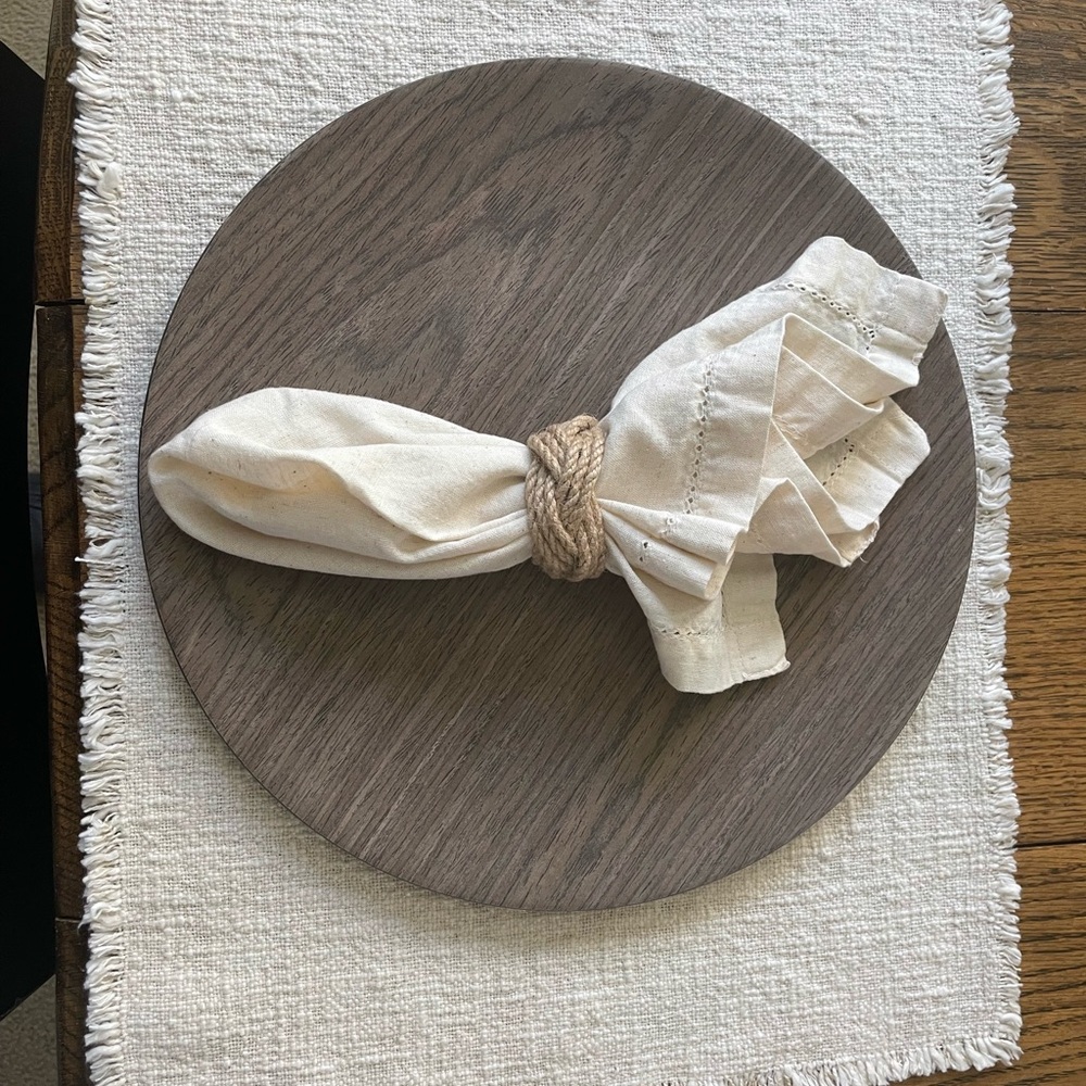Set of 12 cotton/linen hemstich napkins 18"x18"
